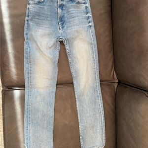 MOTHER High Waisted Light Blue Jeans